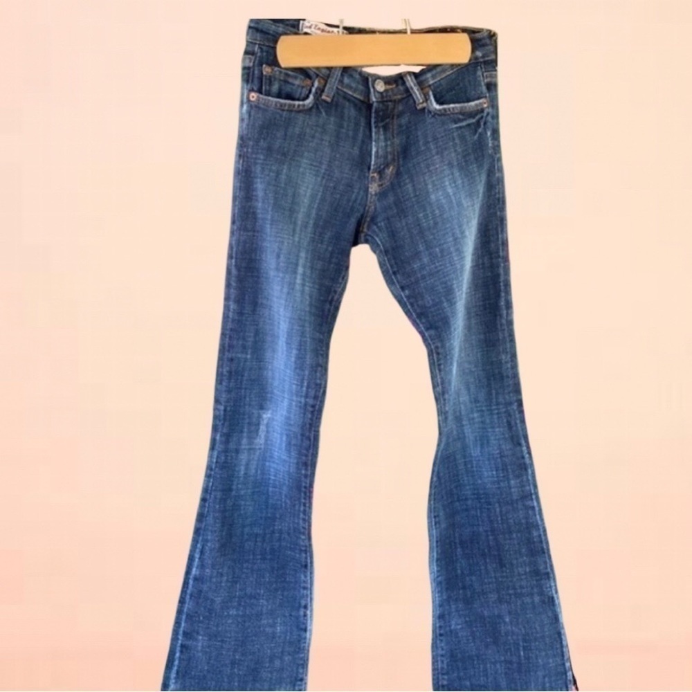 Red Engine Boot Cut Slightly Distressed Jeans - image 1